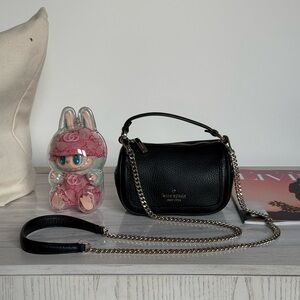 Kate Spade Micro Black Leather Crossbody Bag